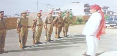 RN Arvind Receiving Guard of Honour at Hanumangarh